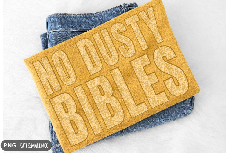 No Dusty Bibles PNG | Preppy Christian Lace Coquette PNG