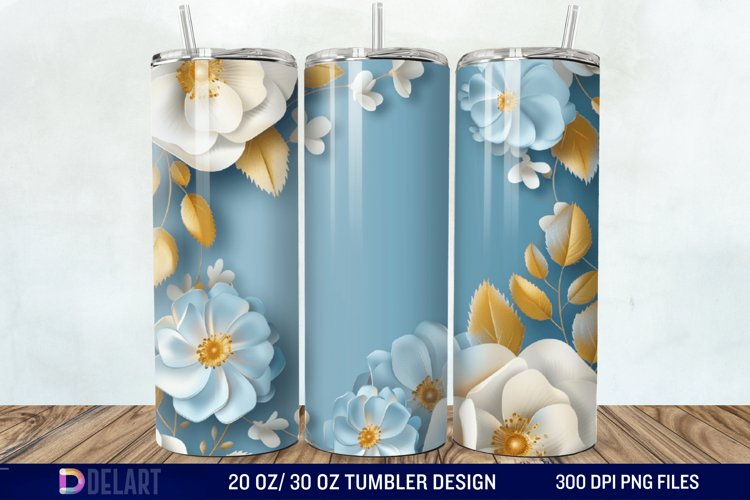 3D Floral Tumbler Wrap example image 1