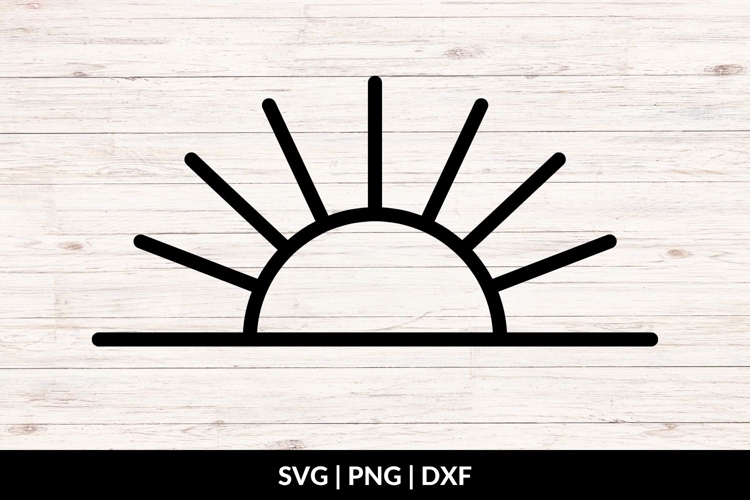 Hand Drawn Sunrise Doodle SVG