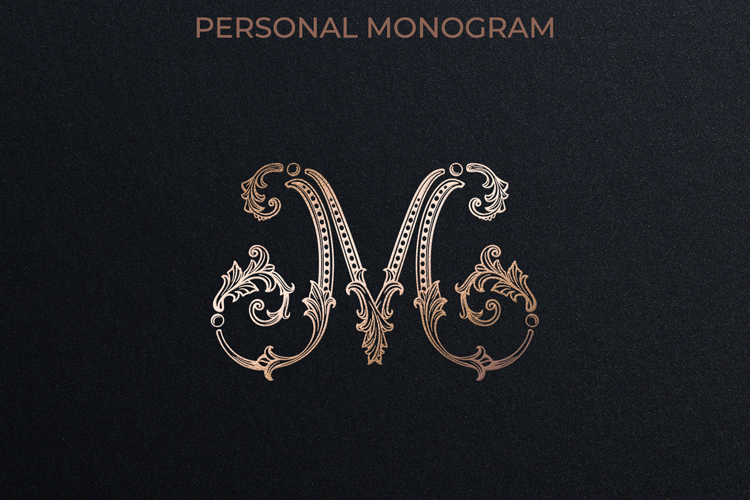 M Monogram Logo, Elegant Initial Monogram