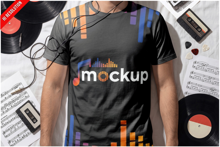 T-shirt Music Scene Flat Lay