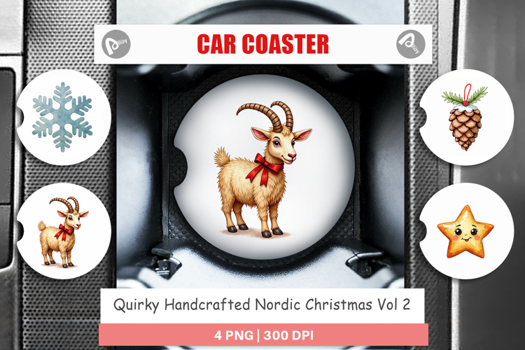 Nordic Christmas Car Coaster