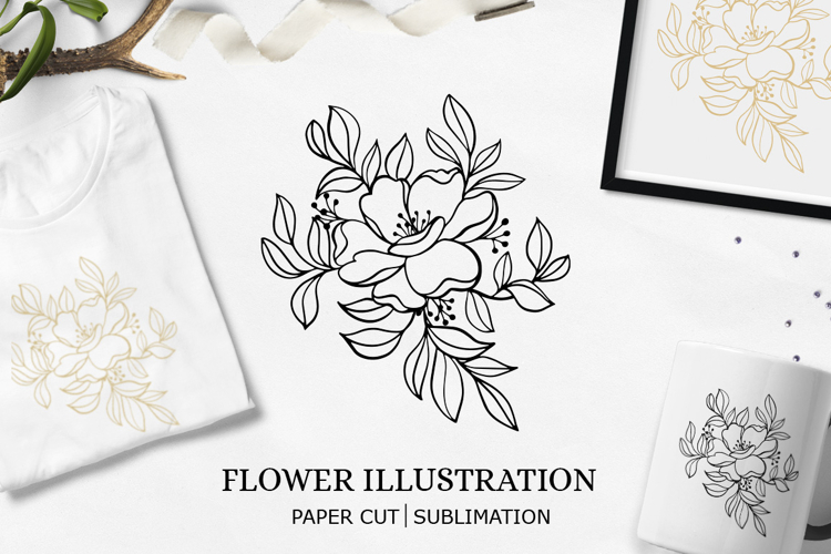 Cutting file flowers / flowers sublimation file