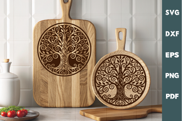 Tree of life SVG, Engraving Laser Cutting board SVG