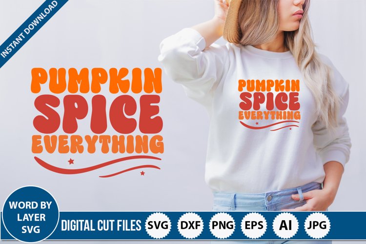 pumpkin spice everything retro SVG Design, SVG Design