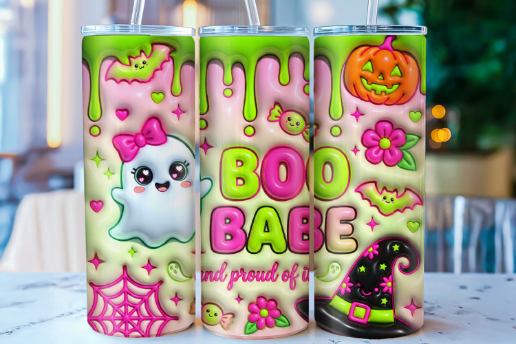 Kawaii Halloween Skinny Tumbler Wrap