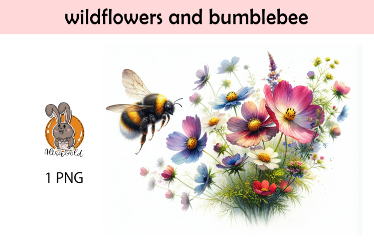 wildflowers, bumblebee