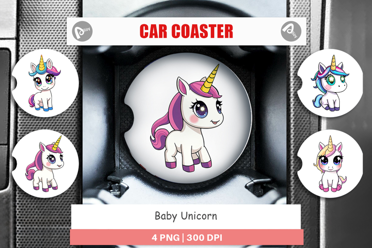 Car Coaster Baby Unicorn