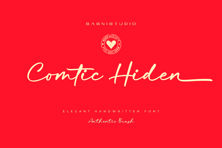 Comtic Hiden Casual Handwritten Font