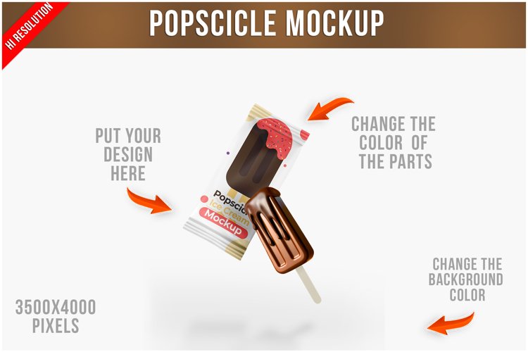 Popscicle Ice Cream Mockup example image 1
