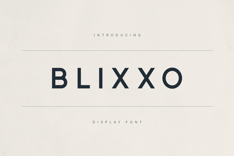 Blixxo Modern Minimal Display Font