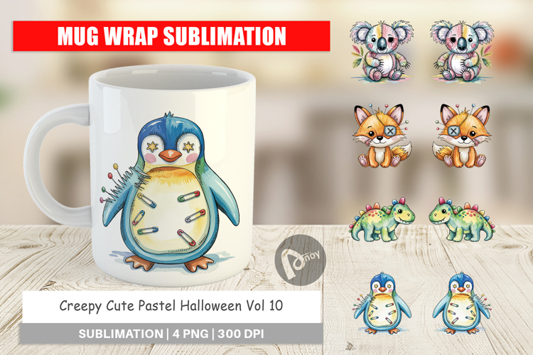 Mug Wrap Creepy Cute Pastel Halloween
