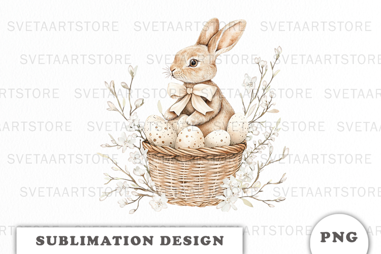 Watercolor Easter Bunny png