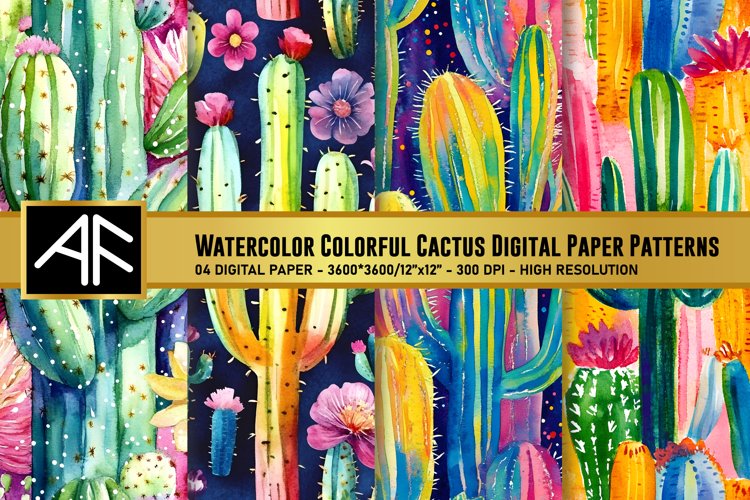 Watercolor Cactus Clipart Image 3