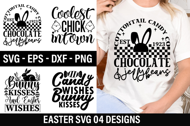 Easter SVG Design - Bunny Kisses and Easter Wishes