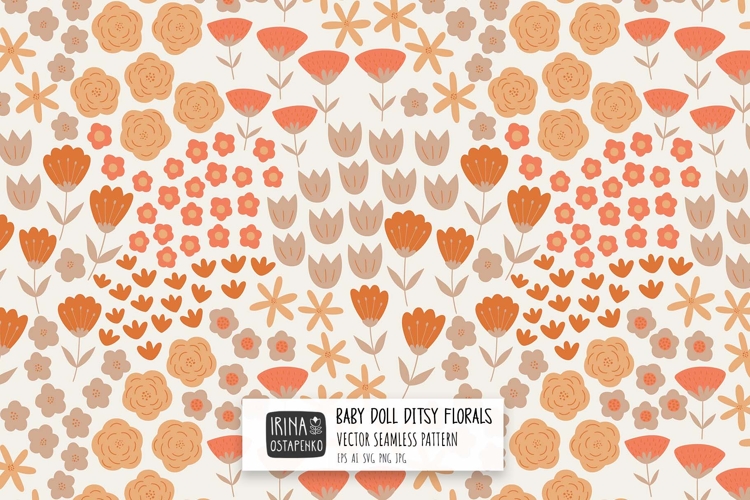 Ditsy Floral Meadow Seamless Pattern