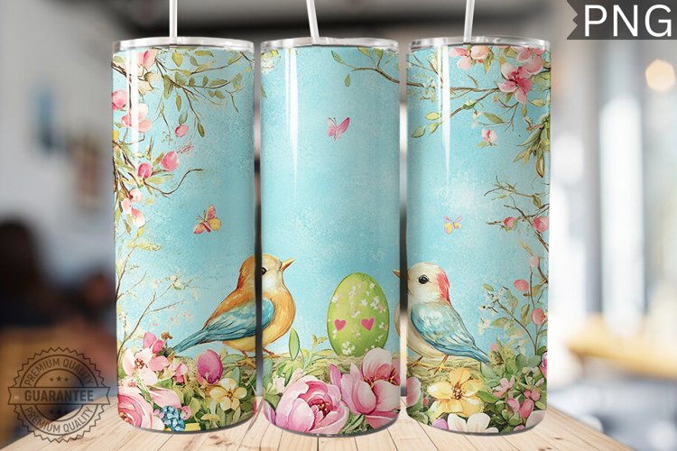 Spring Easter Tumbler Wrap - High Quality 300 Dpi