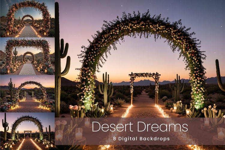 8 Desert Dreams Digital Backdrops