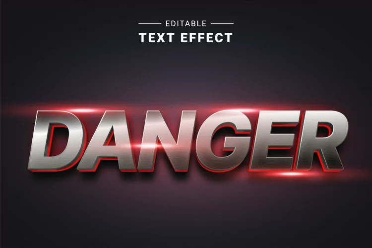 Editable Text Effect for Illustrator. Vector Graphic styles