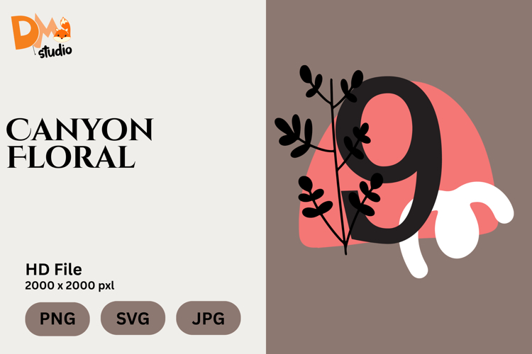 Canyon Floral Monogram