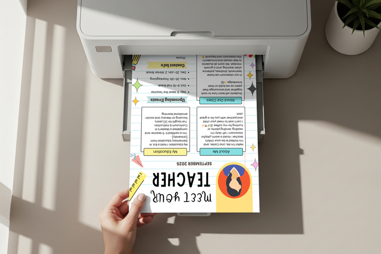 Inkjet paper output mockup