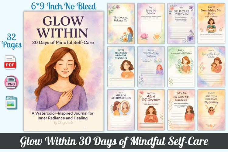 30 Days of Mindful Self-Care Journal