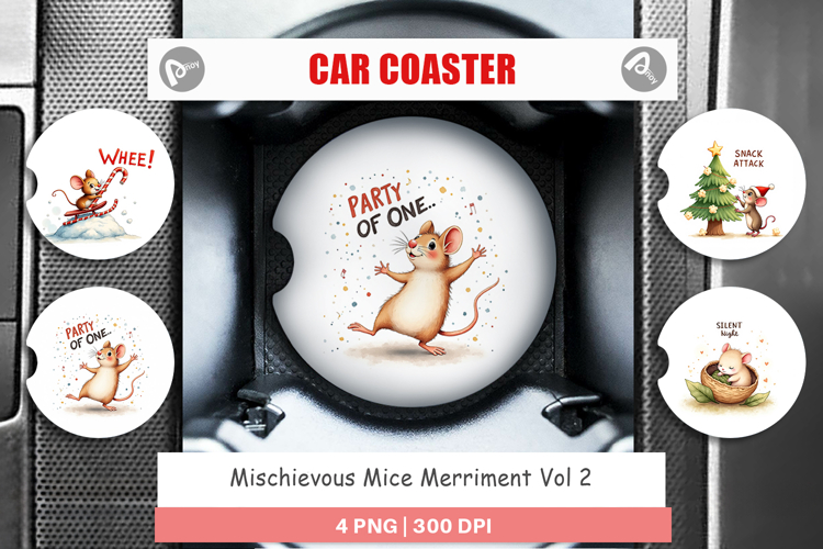 Mice Merriment Car Coaster