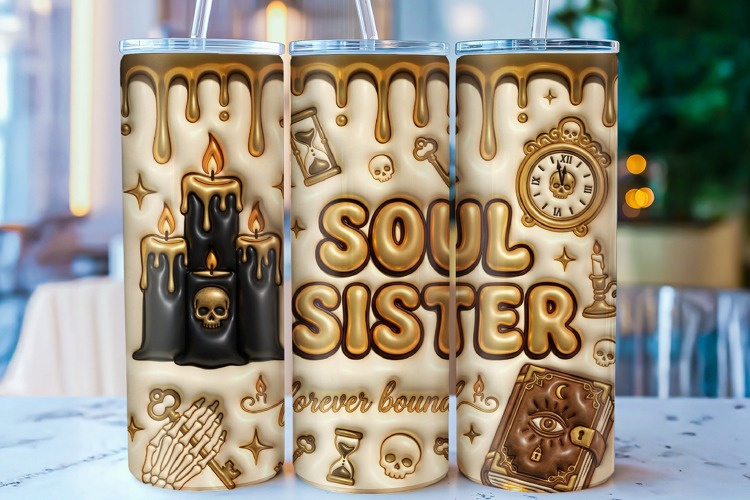 Gothic Witchy Halloween 20oz Skinny Tumbler
