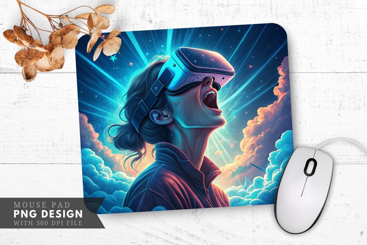 Awe in Virtual Reality Mouse Pad Mouse Pad PNG Design example image 1