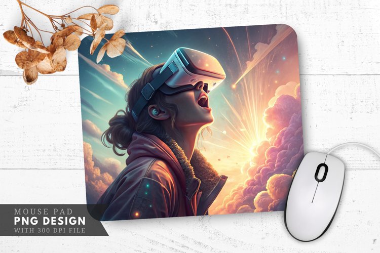 Virtual Reality Adventure Mouse Pad PNG Design example image 1