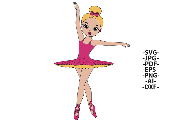 Cute Ballerina Clipart Image 10