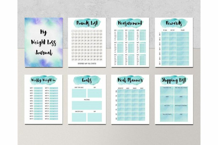 PRINTABLE Weight Loss Journal and Tracker Fitness Progress