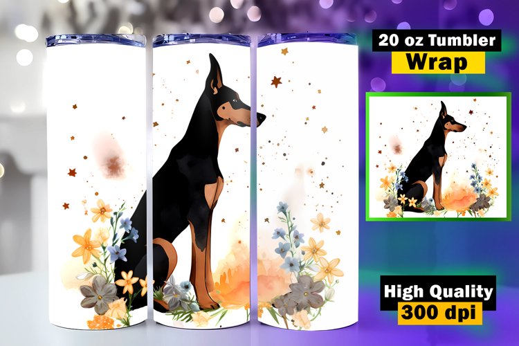 Dog Lovers tumbler wrap sublimation, 20 oz Skinny Tumbler