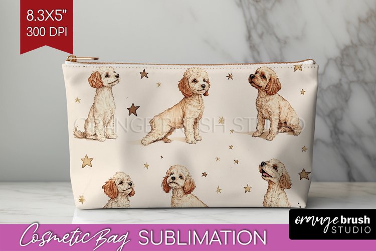 Cute Dogs Cosmetic Bag - Puppy Makeup Bag PNG Sublimation