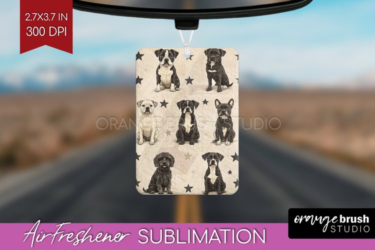 Cute Dogs Air Freshener PNG - Puppy PNG Sublimation