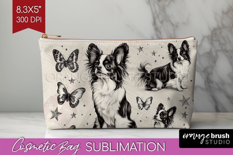 Cute Dogs Cosmetic Bag - Puppy Makeup Bag PNG Sublimation