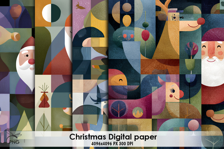Christmas digital paper, seamless pattern