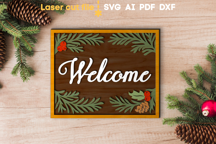 Christmas Welcome Sign Svg Image 3