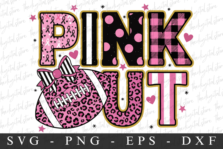 Pink out | Breast Cancer SVG | Pink Ribbon