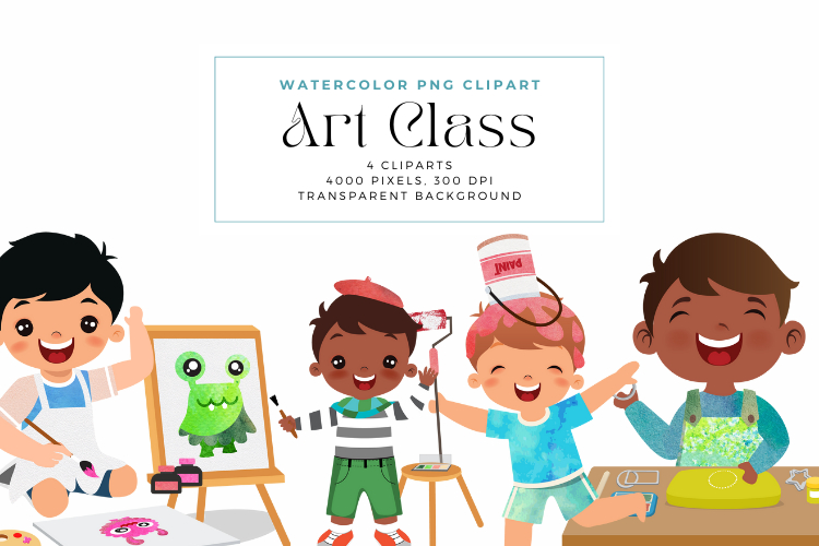 Painting Kids Clipart