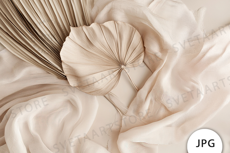 Aesthetic Neutral Floral Background, Mockup JPG