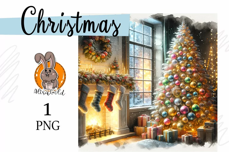 Christmas, Christmas tree, fireplace