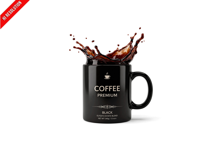 Mug Mockup With Splash