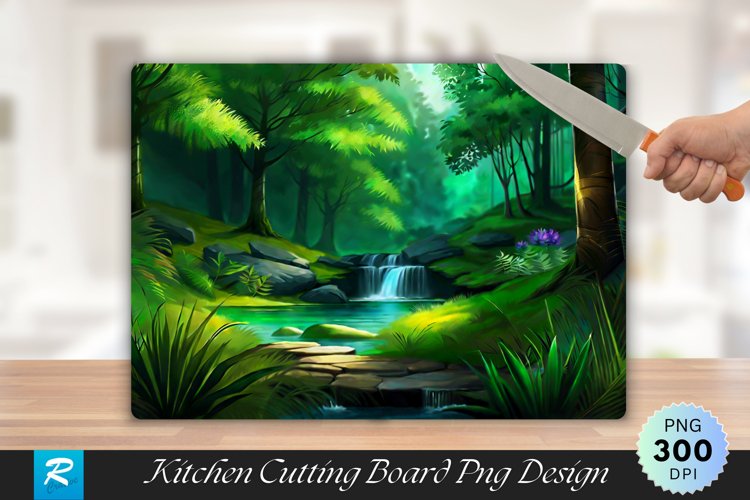 Nature Cutting Board Sublimation Design