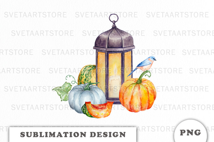 Watercolor Autumn Composition png example image 1