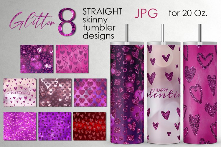 Glitter Sublimation Tumbler Design Image 6
