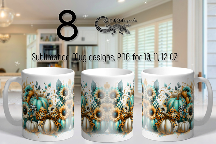 Pumpkin season | fall Sublimation Mug design bundle, PNG