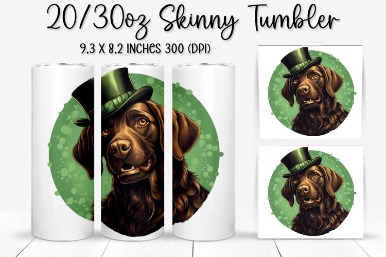 St. Patricks Day DOG - Tumbler Sublimation Design