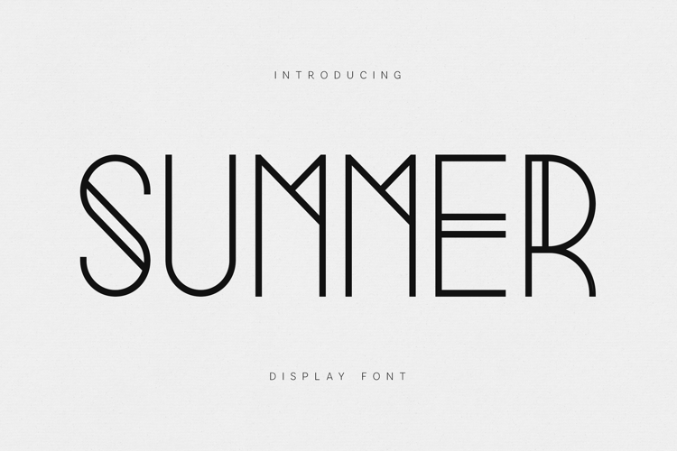 Summer Modern Display Geometric Minimal Typeface