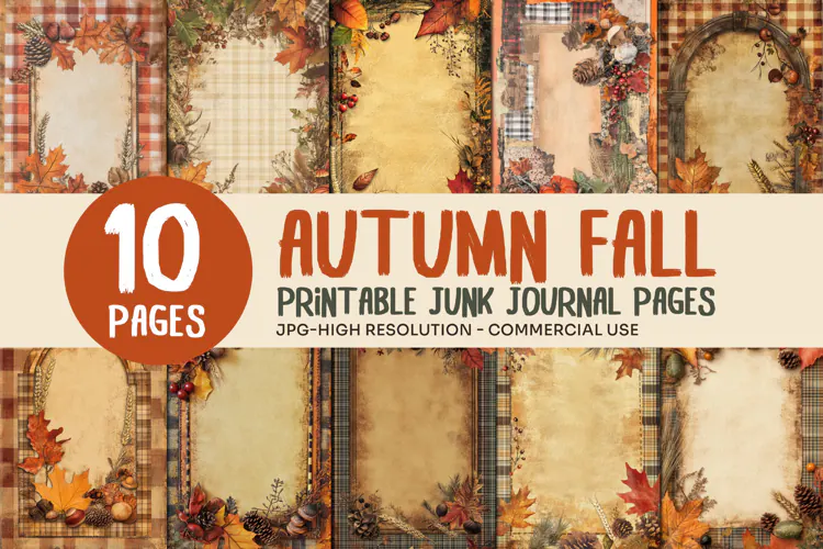 Rustic Autumn Junk Journal Pages